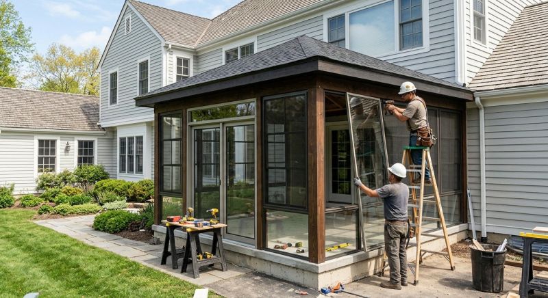 Enclosed Porch Construction in Dallas, TX