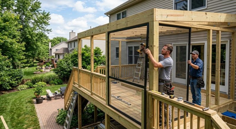 Deck Enclosure Construction in Austin, TX