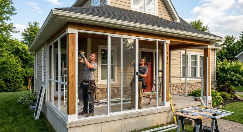 Porch Enclosure Installation in Longmont, CO