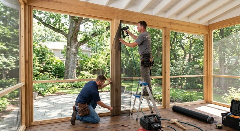 Porch Enclosure Installation in Asheville, NC